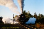 SEQUENCE SHOT #1--1225 steam train heads north on Lake State Railway!!!! 